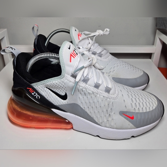 Nike Shoes - Nike Air Max 270 Women’s Sneakers — White, Gray, Black, Orange Accents